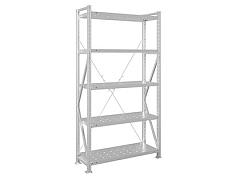 Стеллаж MS U 2000x1000x400/5 перфорированные полки
